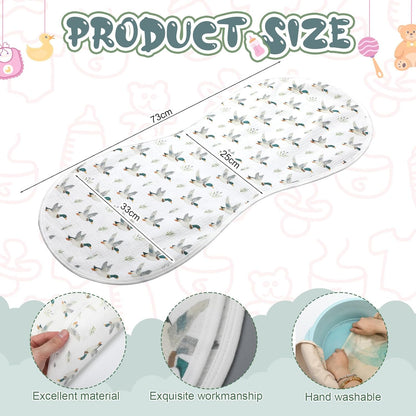 3 Pcs Changing Pad Liners Fits in Peanut Shape Changing Pad Waterproof Diaper Mats Organic Cotton