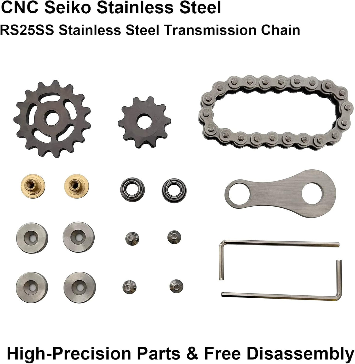 Chain Gear Fidget Spinner, Metal Sprocket Chain Fidget Toy, Stress Anxiety Relief Fidget Toy, Bike