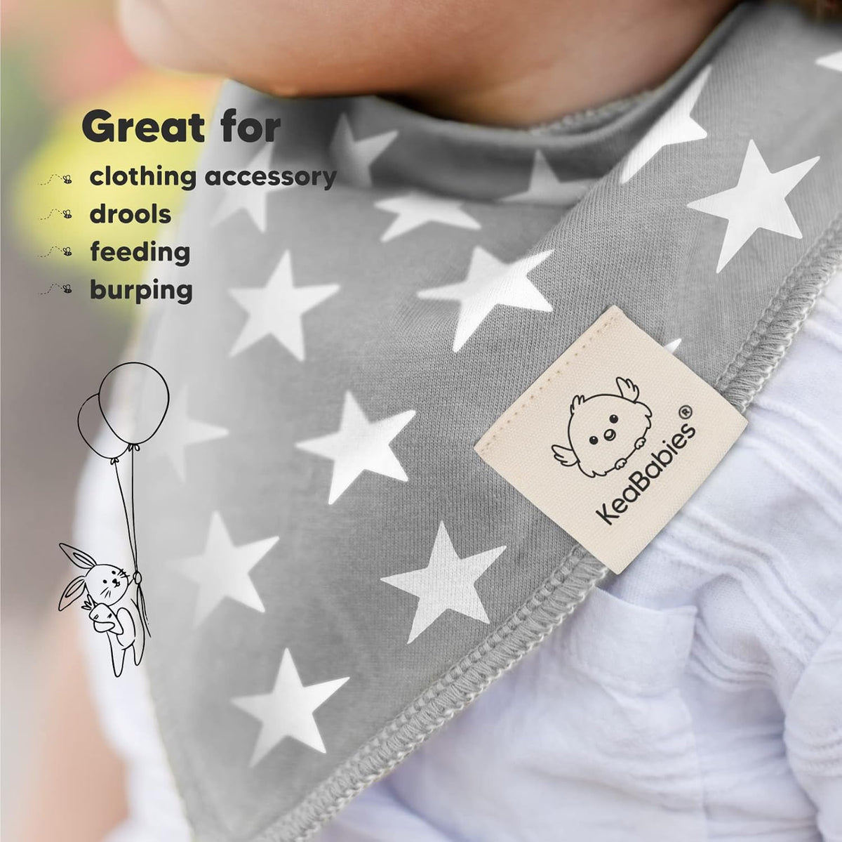 10-Pack Organic Baby Bandana Bibs for Girls - Super Absorbent Triangle Baby Bibs for Drooling and