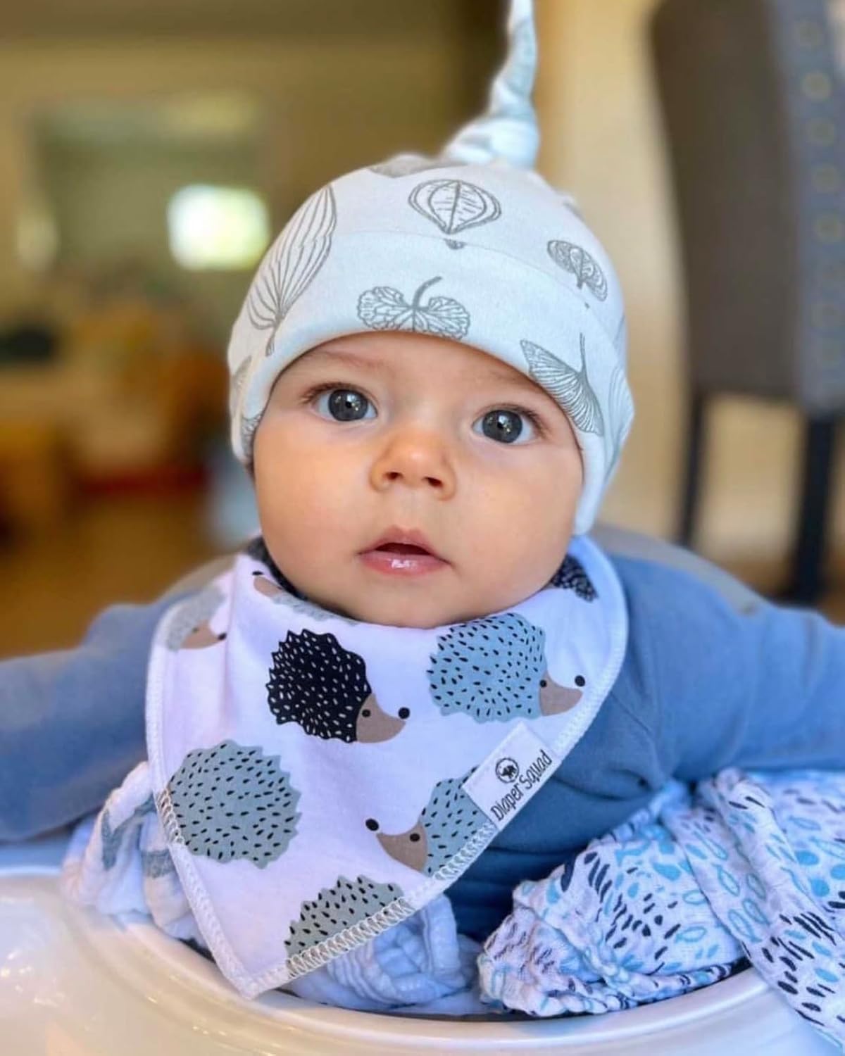 DiaperSquad's Baby Bibs for Drooling and Teething, Bibs for Boys, Baby Girl - Solid Cotton Baby