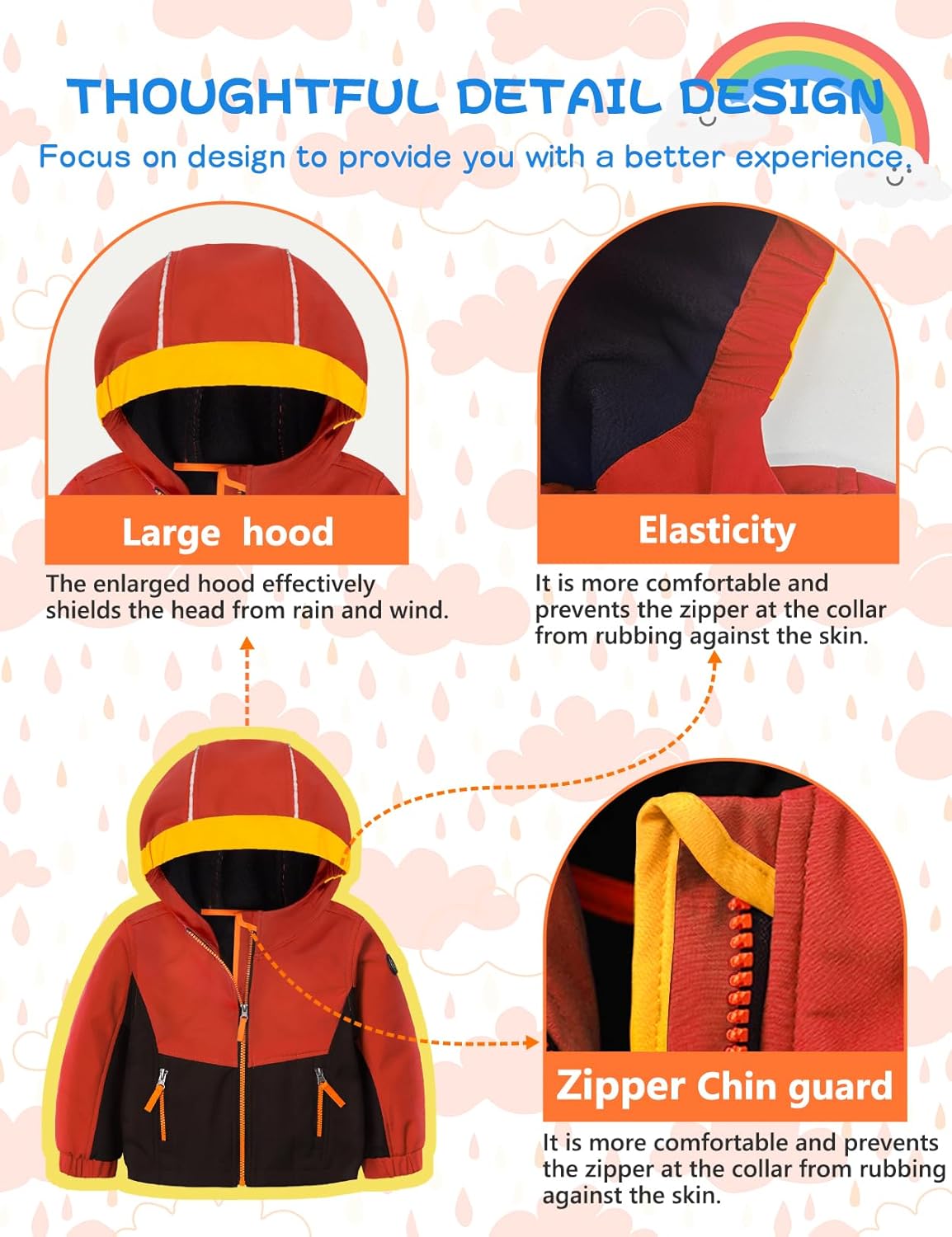 GEMYSE Toddler Boys Jacket Water repellent Baby Kids Windbreaker Jacket Fleece Toddler Coat Spring
