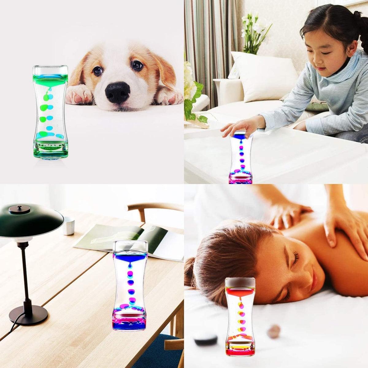 Liquid Motion Bubbler Sensory Timer, 2 Minute – Big Calming Sensory Bubble Toy for Kids with Autism