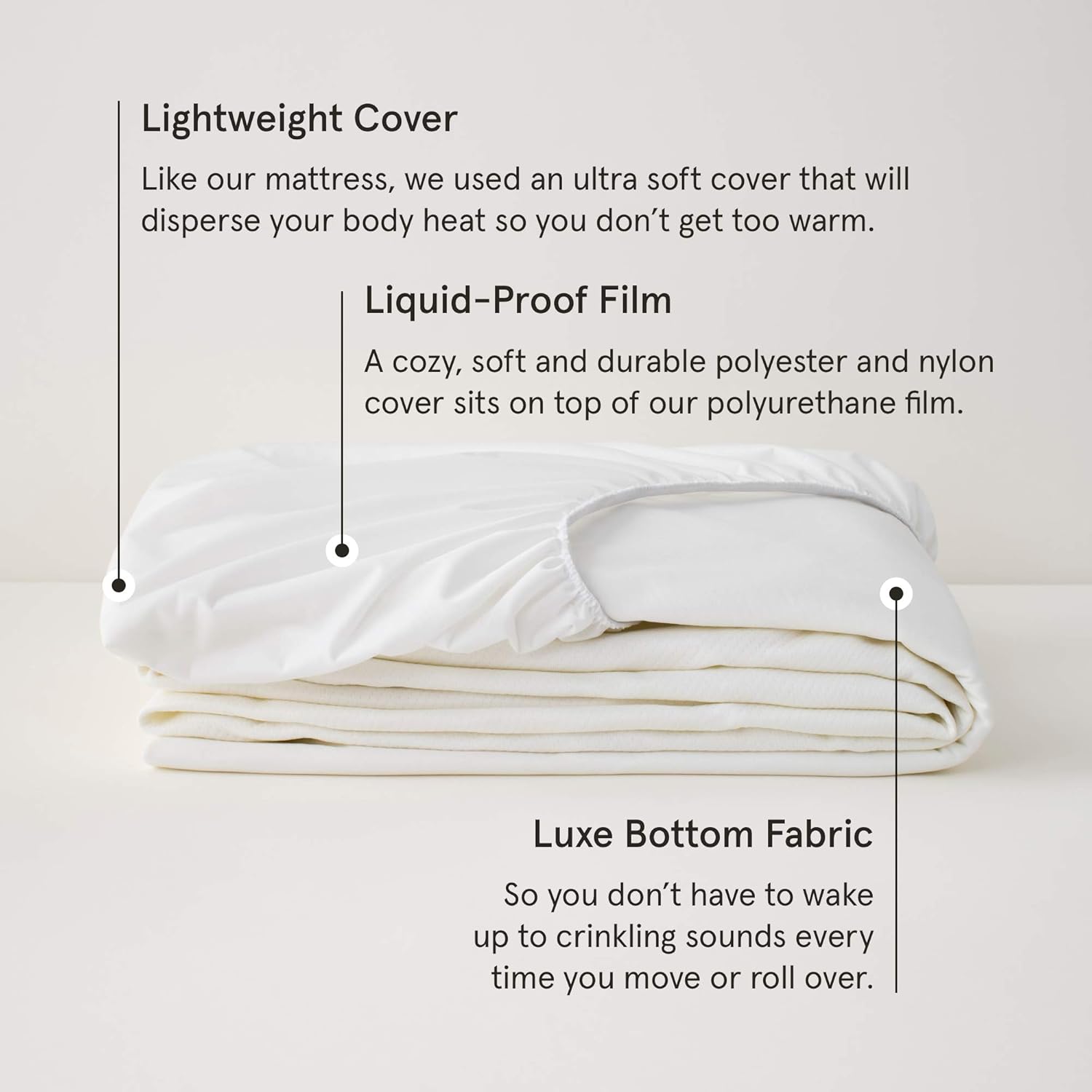 Tuft & Needle Twin Mattress Protector - Waterproof, Liquid-Proof, Sleeps Quiet, Fitted Sheet Style