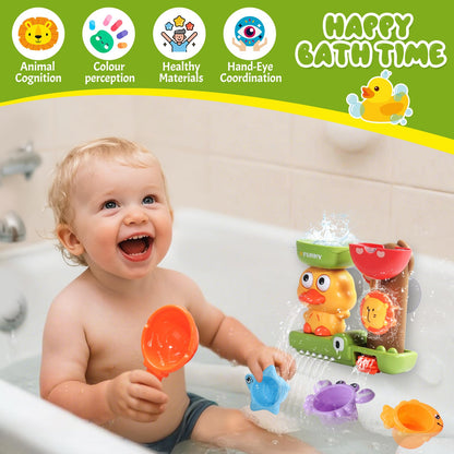 Toddler Bath Toys for Kids Ages 1-3 Waterfall Bathtub Toys for Toddlers 2-4