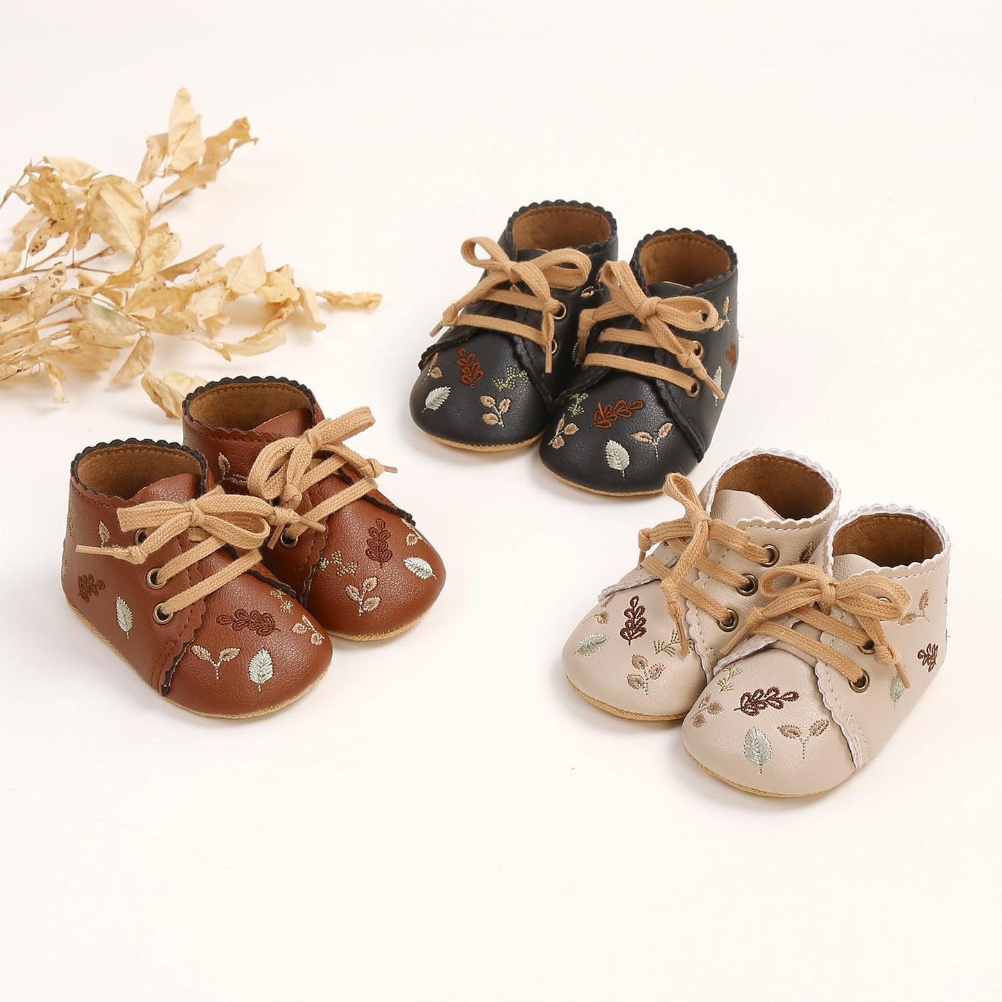 Baby Shoes Mary Jane Flats Non Slip Soft Sole Infant Toddler Sneakers First Walkers Party Christmas