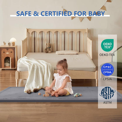 Play Mat for Babies Toddlers,1.3" Thick Elasti-Foam Anti-Fall Cushion Mat for Kids Room,28×72