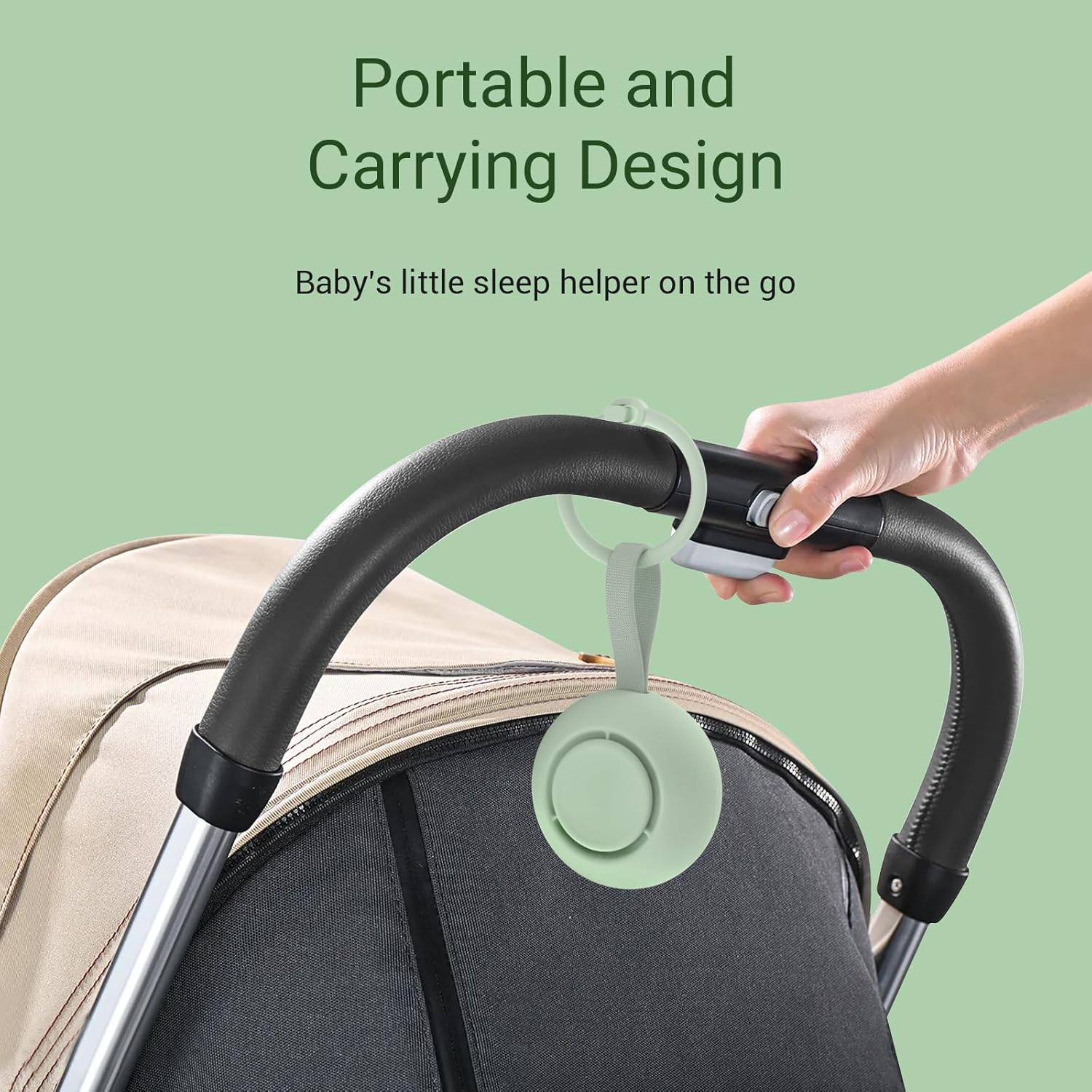 Portable Baby Sound Machine [White Noise for Babies Kids Adults][Sleep Soother][Timer Function][12