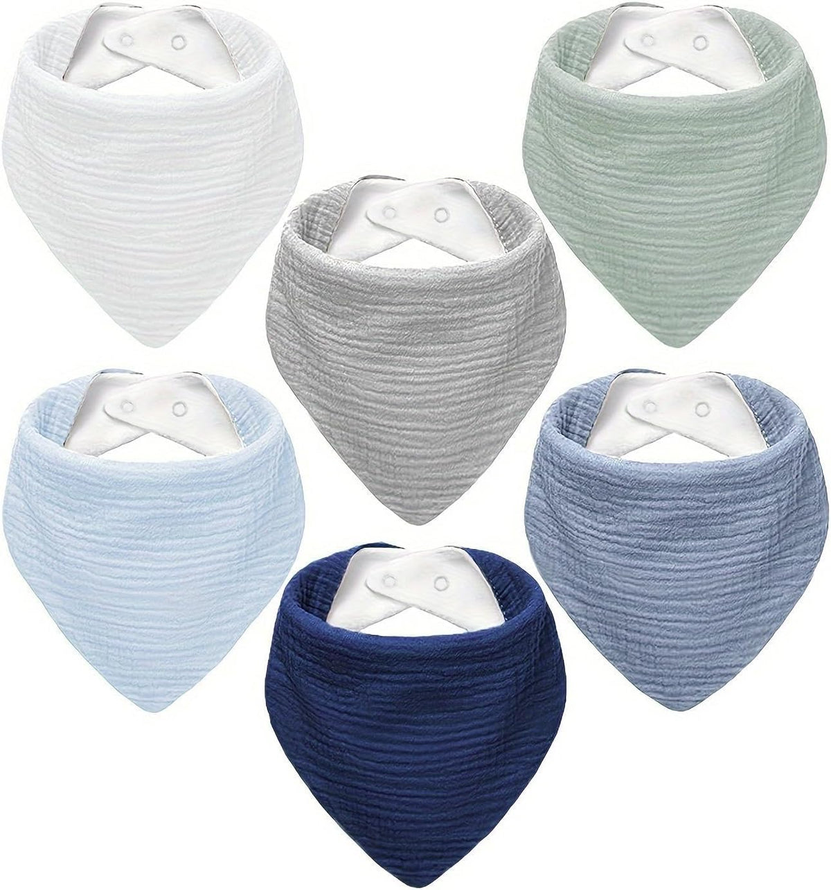 Muslin Baby Bibs,Soft Triangular Baby Bandana Drool Bibs for Baby Boy Girl,Solid Colors Bib for