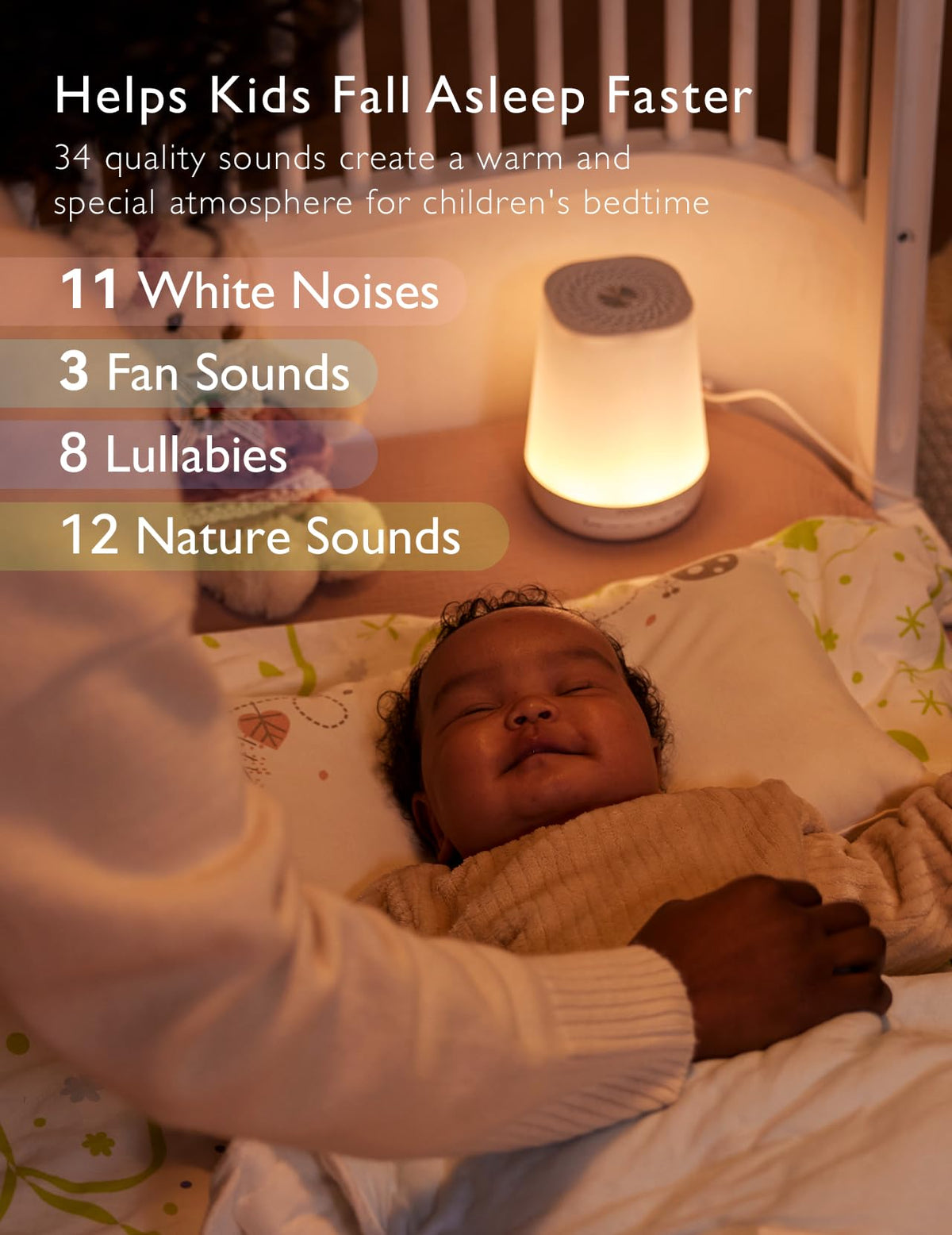 Momcozy Smart Baby Sound Machine with Night Light, White Noise Machine