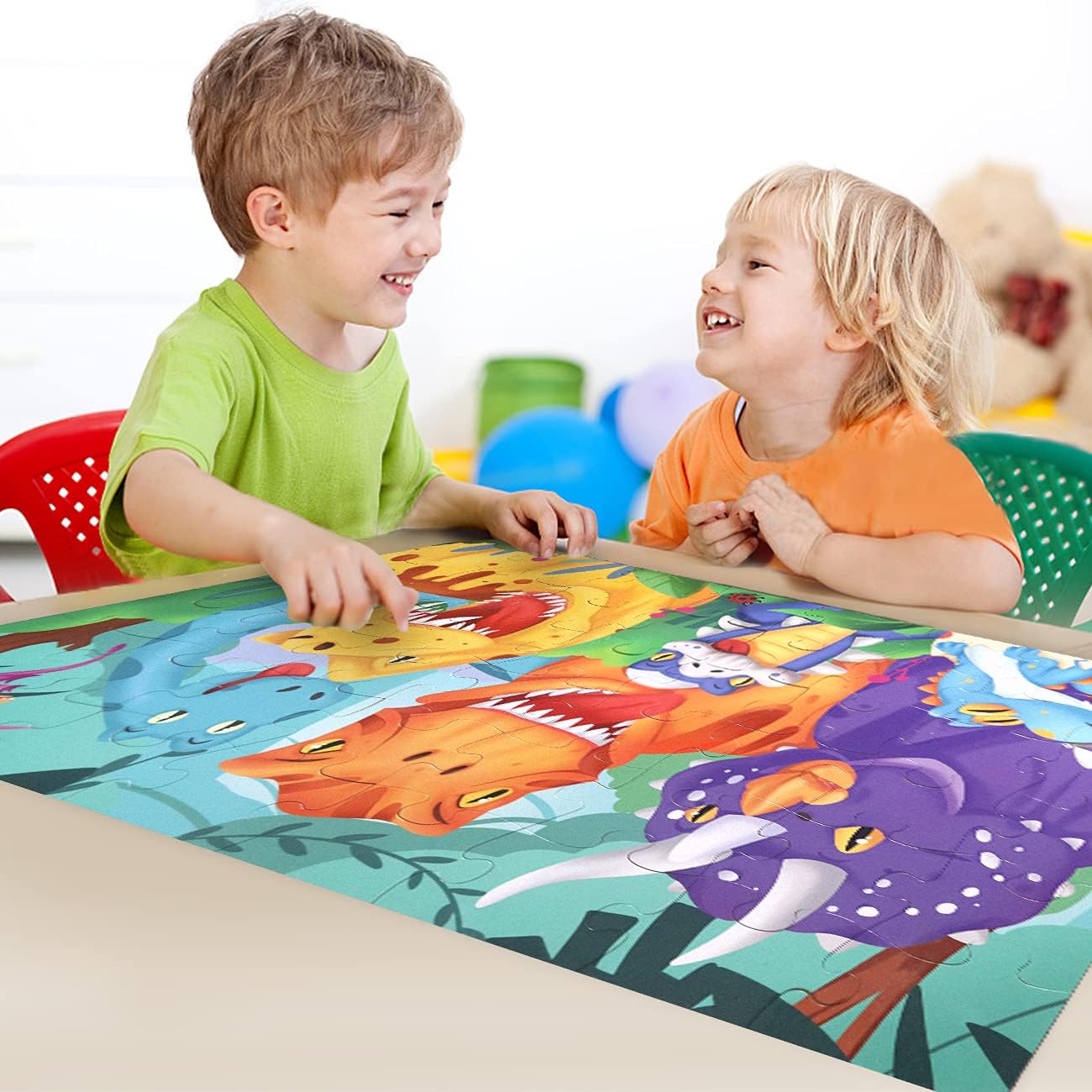 Jumbo Floor Puzzle for Kids Dinosaur Jigsaw Large Puzzles 48 Piece Ages 3-6 for Toddler Children