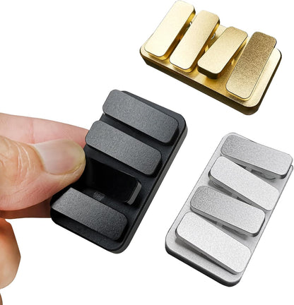 Premium Magnetic Metal Fidget Slider - EDC Haptic Clicker Stress Relief Toy for Adults, Anxiety &