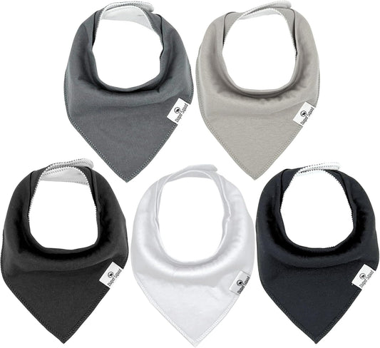 DiaperSquad's Baby Bibs for Drooling and Teething, Bibs for Boys, Baby Girl - Solid Cotton Baby