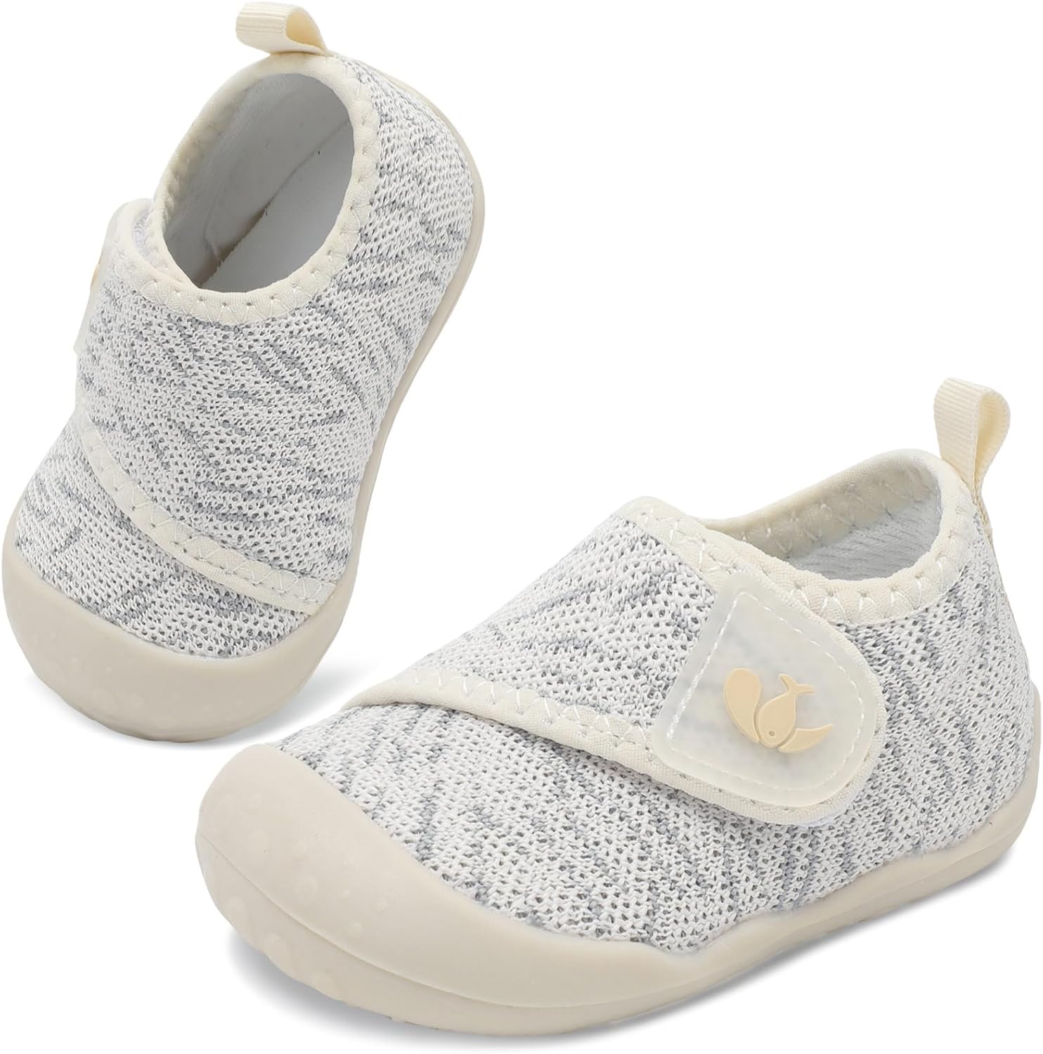 FEETCITY Baby First Walking Shoes Wide Baby Shoes Infant Sneakers Newborn Crib Shoe Barefoot