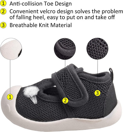 Baby First-Walking Shoes 1-4 Years Kid Shoes Trainers Toddler Infant Boys Girls Soft Sole Non Slip