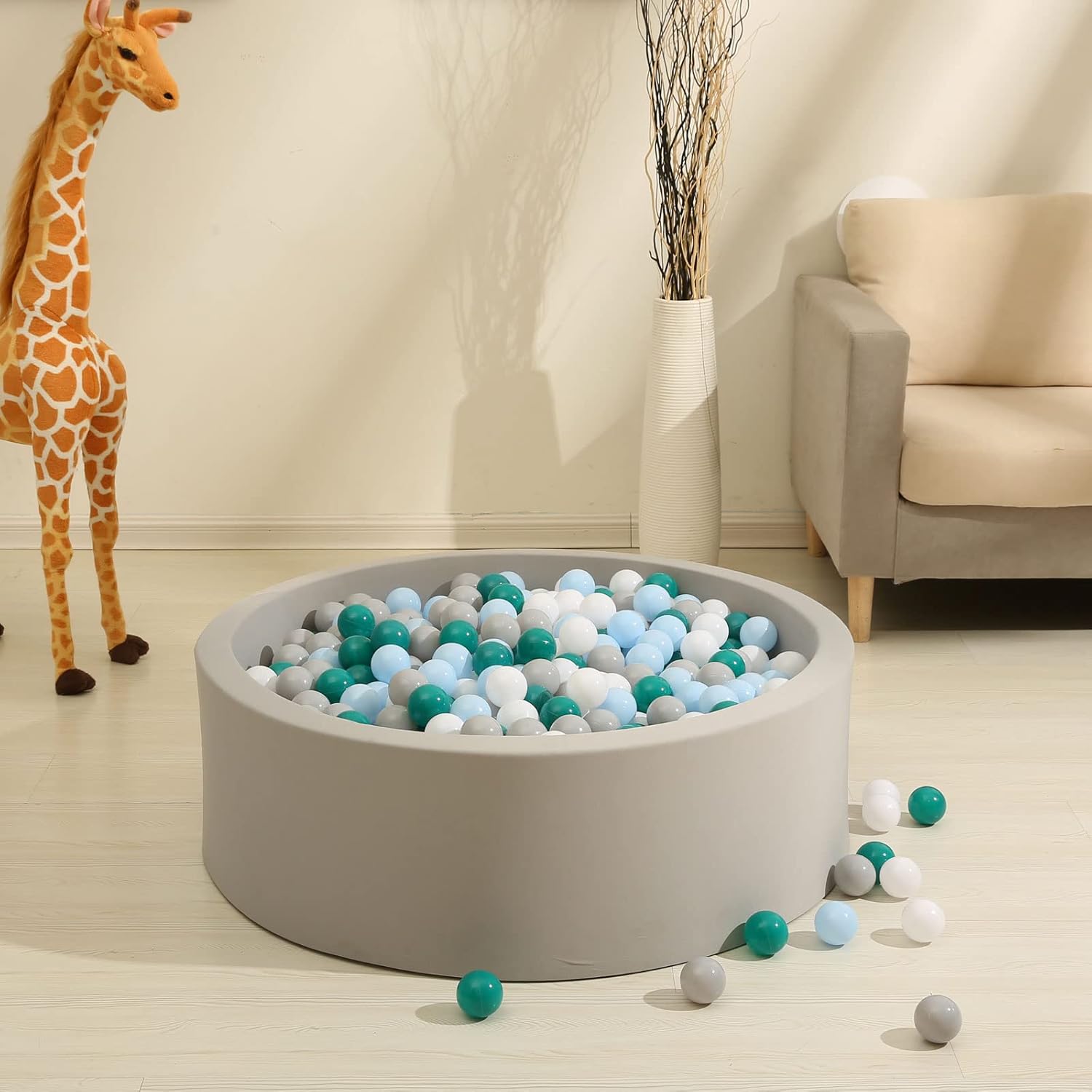 GOGOSO Ball Pits Balls for Toddlers Pack of 50 100 200 Plastics Shape Ball Non-Phthalate Non-BPA
