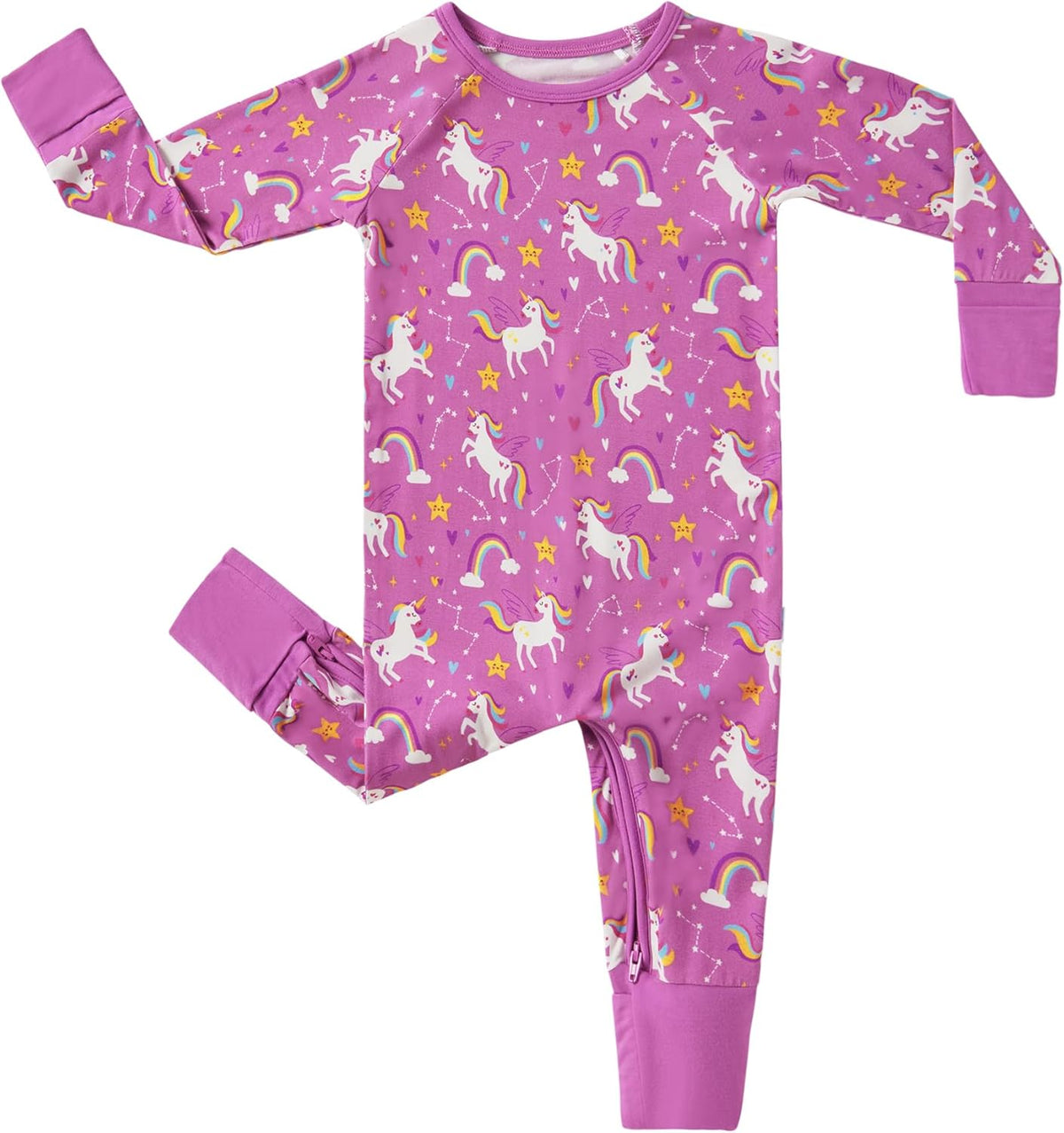 Baby Boys Girls Romper Long Sleeve Jumpsuits Infant Unisex One-Piece Bamboo Viscose Zipper Mitten