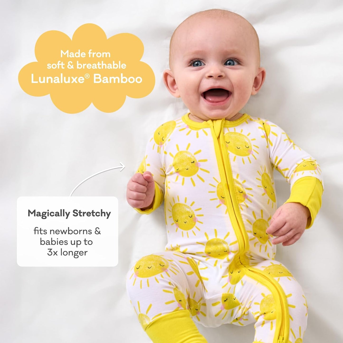 Little Sleepies Pajamas for Baby Boys & Girls, Viscose from Bamboo Baby Pajamas, Preemie & Newborn