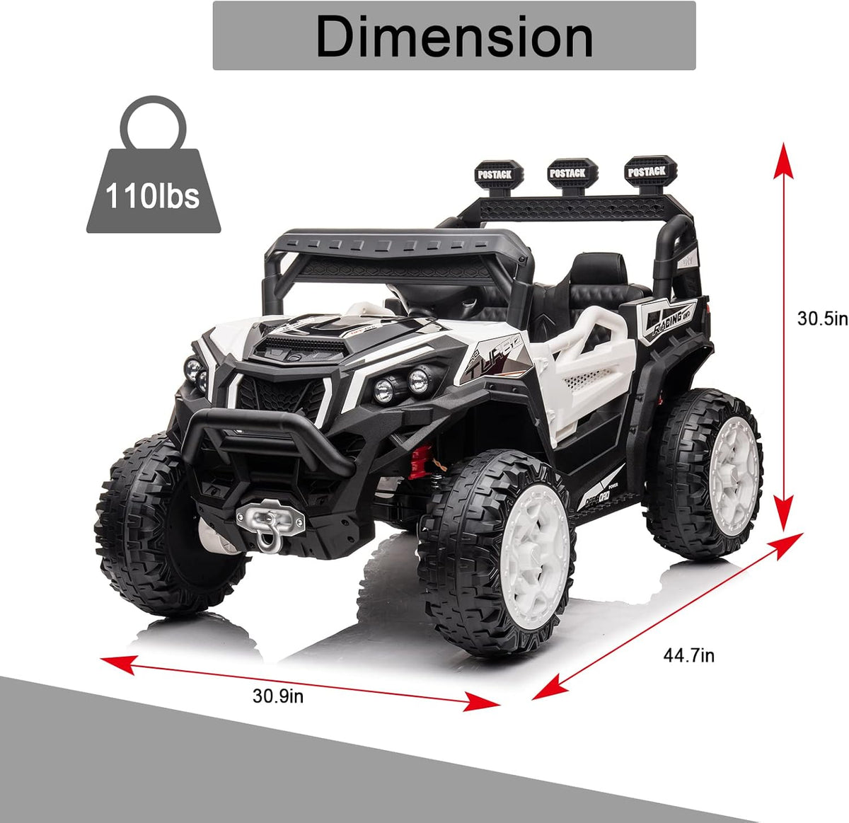 24V Ride On Car for Kids, 4x4 Kids Electric Car with Remote Control Off Road, Children Car with