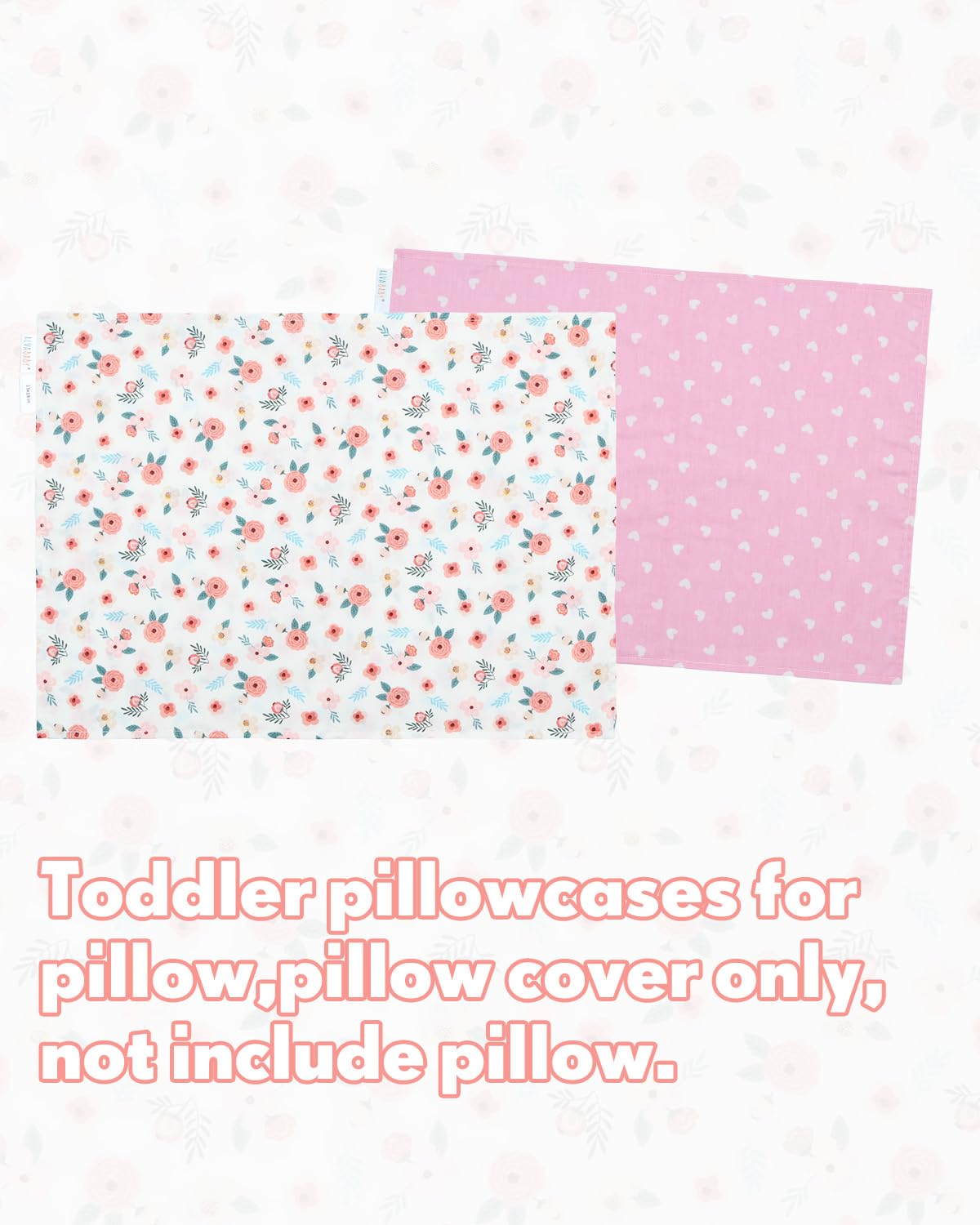 ALVABABY Toddler Pillowcases 2 Pack Organic Cotton Kids Pillow Cover Fit 13"x 18" or 12"x24"