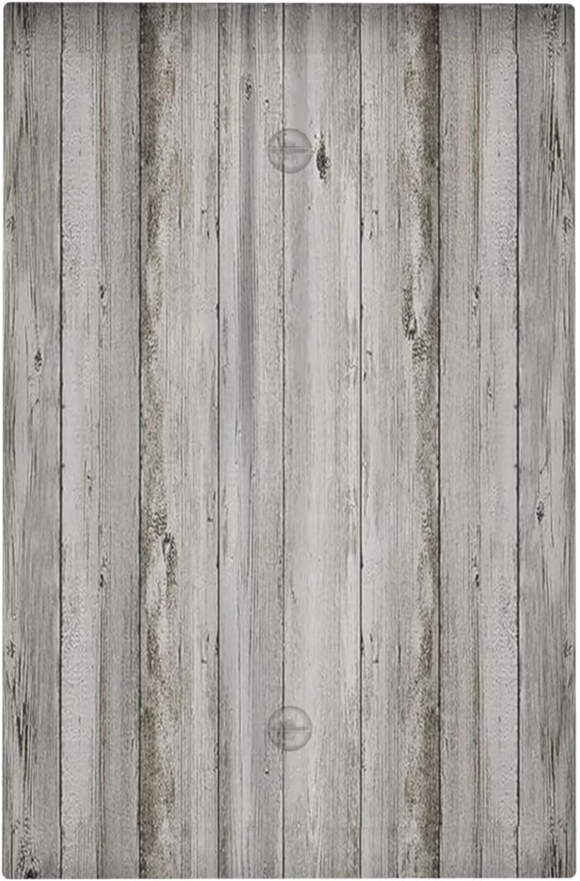 Light Switch Cover Plate Farmhouse Rustic Grey Barn Door Wood 1 Gang No Device Blank Electrical
