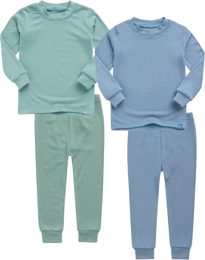 VAENAIT 6M-12Y Toddler Kids Girls Boys Soft Comfy Modal Tencel Solid Raglan Sleepwear Pajamas Pjs