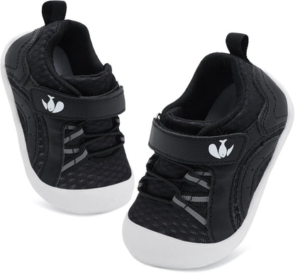 FEETCITY Wide Baby Shoes Boys Girls Baby Barefoot Shoes Breathable Infant Walking Shoe Crib Sock
