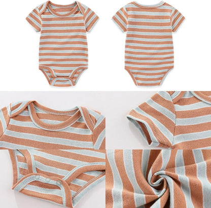 Four Seasons Baby Boy Girl Bodysuits 5-Pack Cotton Comfort Short Sleeve Baby Clothes Soft Infant