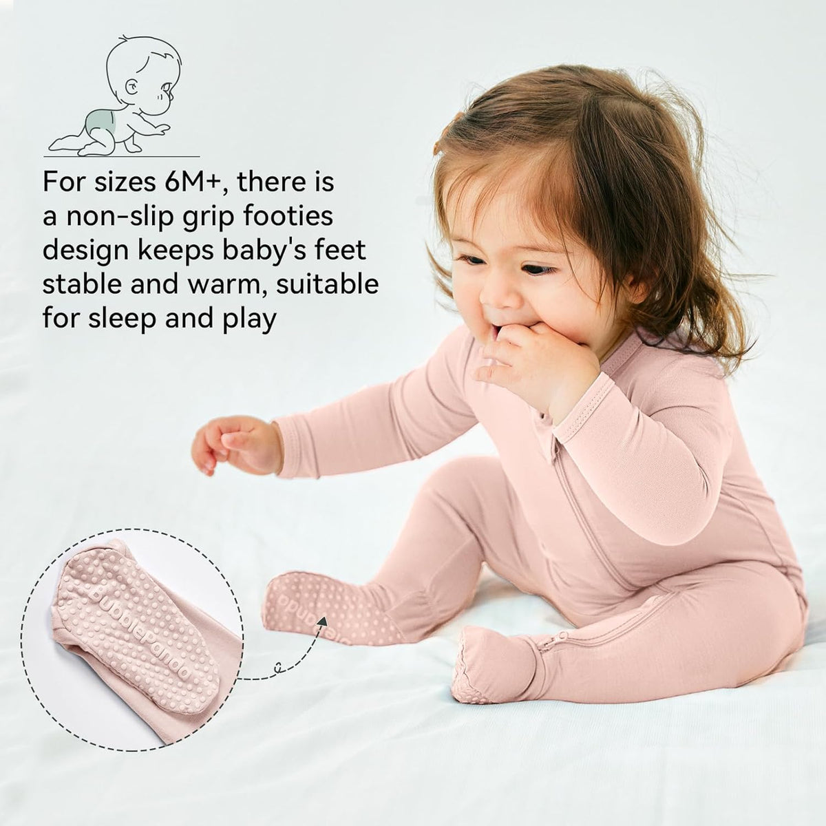 BubblePanda Rayon Made From Bamboo Baby Pajamas Baby Clothes for Boys Girls Unisex Zip-Front