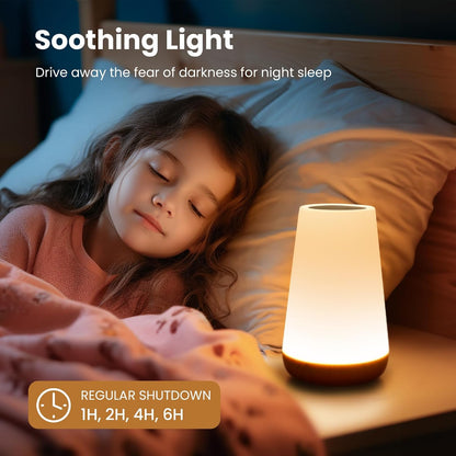 THAUSDAS Night Light, Dimmable Touch Lamp for Bedroom, Portable Table Bedside Lamp, 5 Brightness 13