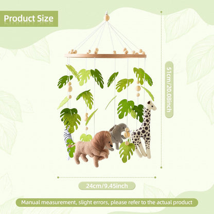 Baby Mobile for Crib Safari Nursery Mobile Handmade Jungle Baby Mobile Woodland Nursery Decor