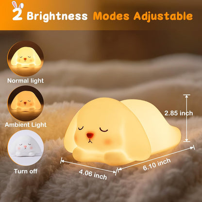 Tremdwoto Bunny Night Light for Kids - 16 Color Changing, Rechargeable Dimmable Nursery Lamp with