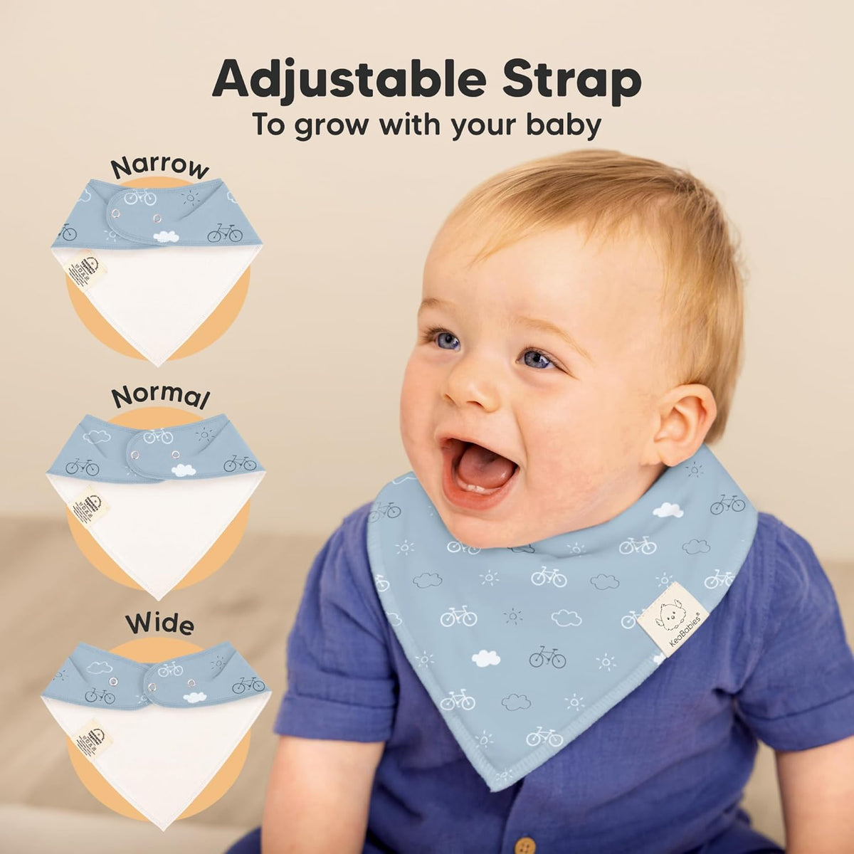8-Pack Organic Baby Bandana Bibs for Boys, Girls - Super Absorbent Triangle Baby Bibs for Drooling