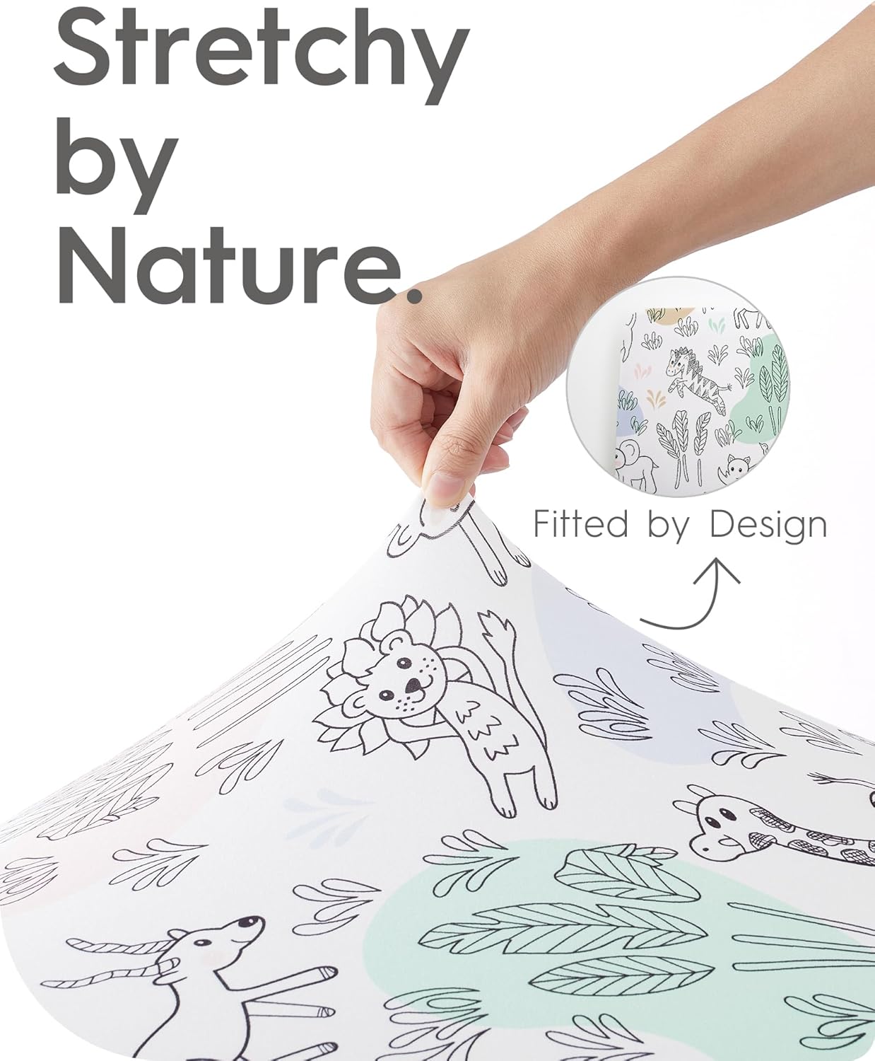 Mini Crib Sheets Boy Girl, Ultra Soft Pack N Play Sheets Fitted, Neutral Pack and Play Mattress