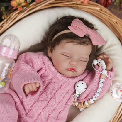 WOOROY Realistic Reborn Baby Dolls Aria, 18-Inch Real Life Newborn Girl