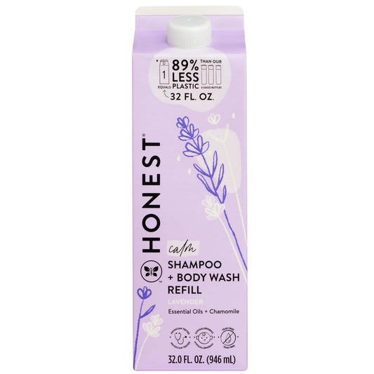 The Honest Company 2-in-1 Cleansing Shampoo + Body Wash Refill Carton | Gentle for Baby | Naturally