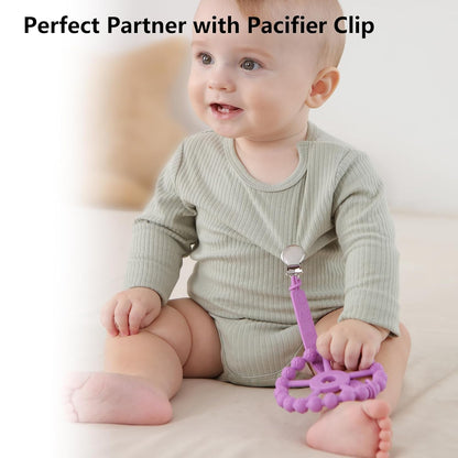 3 Pack Ring Teether Baby Infant Toys, Silicone Teething Ring Toys for Babies 0-6 Months, Seposeve