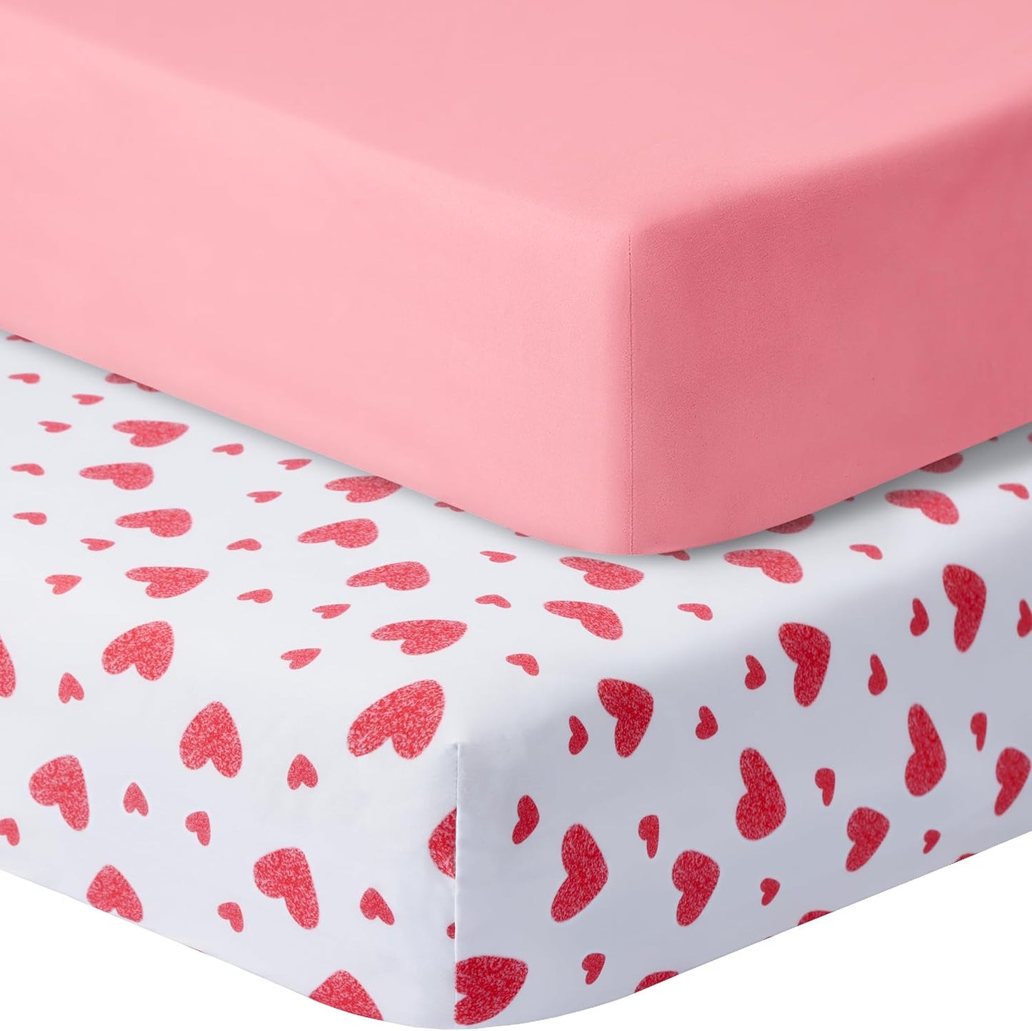 Baby Crib Sheets for Boys Girls, 2 Pack Fitted Crib Sheet for Standard Crib and Toddler Mattress
