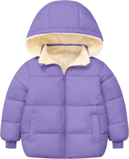 TUONROAD 1-6T Baby Girl Boy Winter Fleece Coats Toddler Warm Puffer Jackets Kids Down Alternative