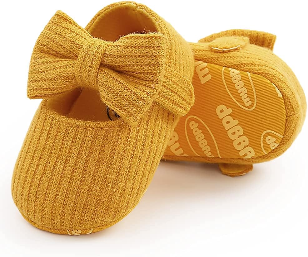 Baby Shoes Mary Jane Flats Non Slip Soft Sole Infant Toddler Sneakers First Walkers Party Christmas