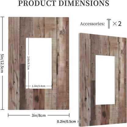 Decorative Outlet Covers Retro Wood Plank Vintaga Wooden Board 1 Gang Single Decora GFCI Device