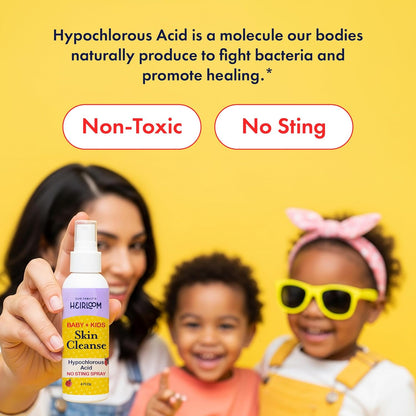 Hypochlorous Acid Spray for Kids - Gentle Skin Cleansing HOCL for Diaper Rash, Sensitive Skin