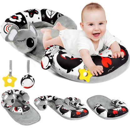 URMYWO Tummy Time Mat - 4 in 1 Cozy Tummy Time & Seated Support Pillow, Tummy Time Pillow for