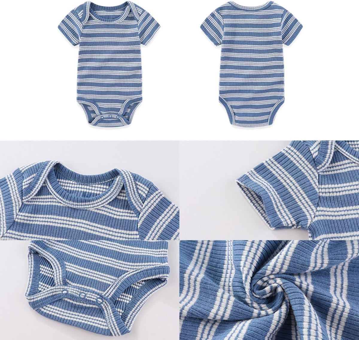 Four Seasons Baby Boy Girl Bodysuits 5-Pack Cotton Comfort Short Sleeve Baby Clothes Soft Infant