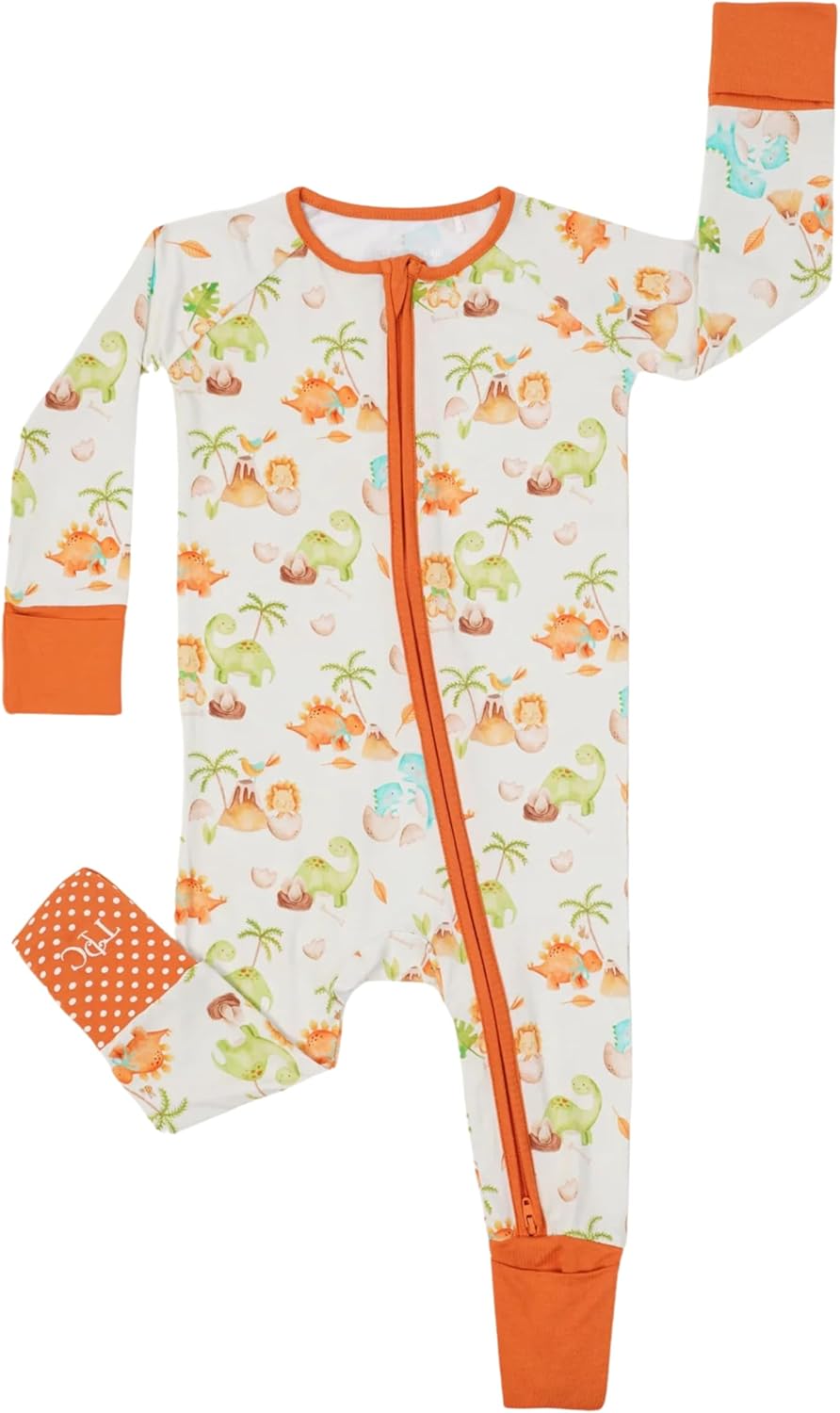 Baby Romper Long Sleeves for 3-24 Month Boys & Girls | 95% Bamboo Viscose Baby Rompers Two-Way
