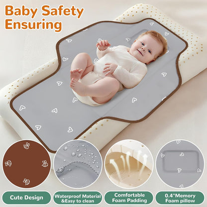 Portable Diaper Changing Pad, Waterproof Baby Changing Mat, Foldable Travel Baby Changing Station