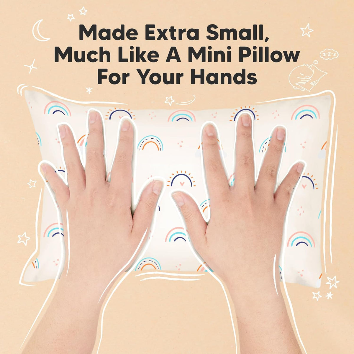 Mini Toddler Pillow with Pillowcase - 9x13 My Little Dreamy Travel Kids Pillow for Sleeping