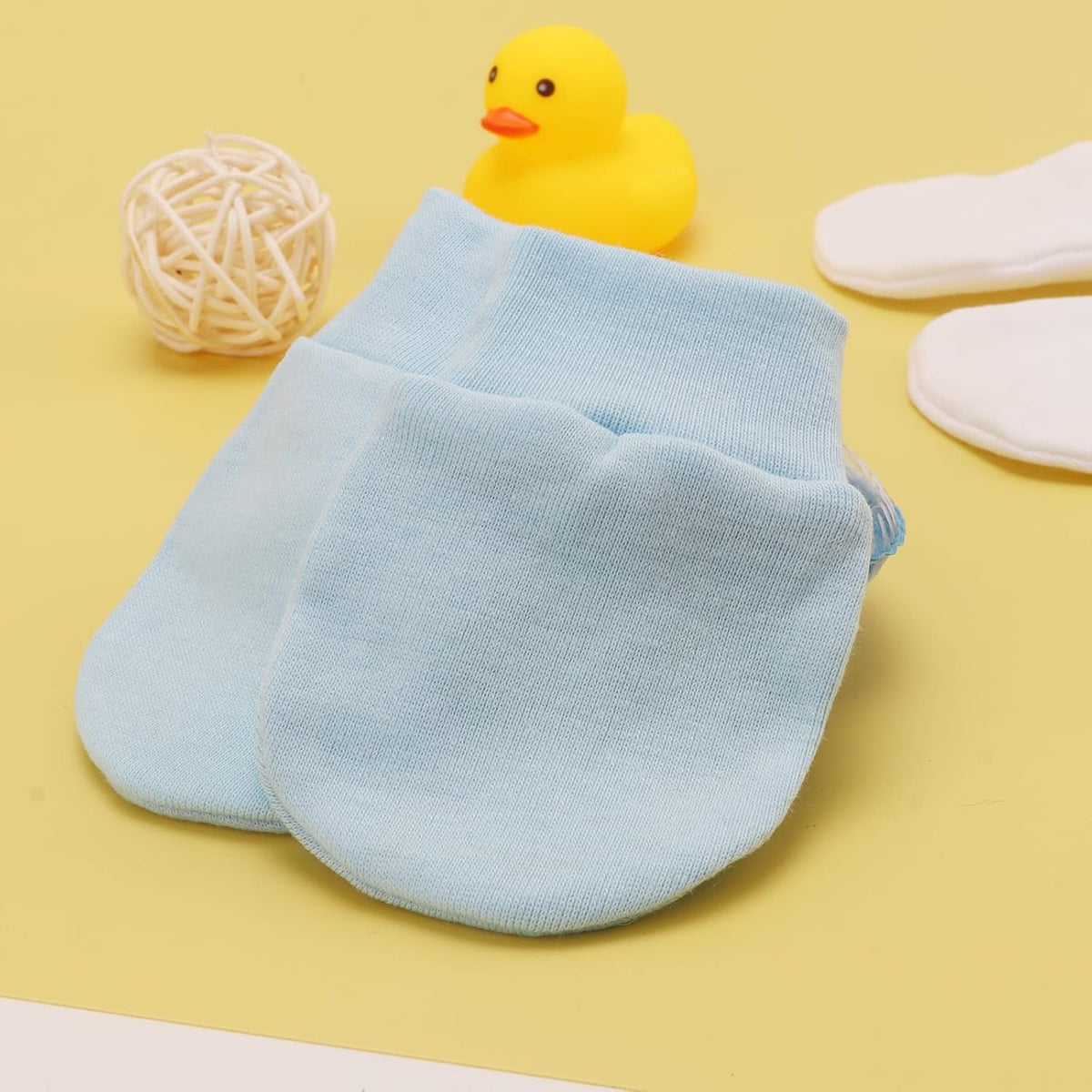 Newborn Baby Mittens No Scratch Cotton Elastic Wrist Gloves Infant Toddler Mittens for Baby Boy