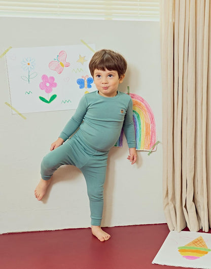 moimoln 6M-8Y Modal Cotton Solid Soft Breathable Baby Toddler Boys Girls Snug fit Pjs Long Sleeve