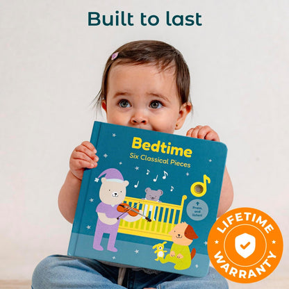 Cali's Books Bedtime Musical Book for Babies and Toddlers 1-3 – USB-C Rechargeable – 6 Classical