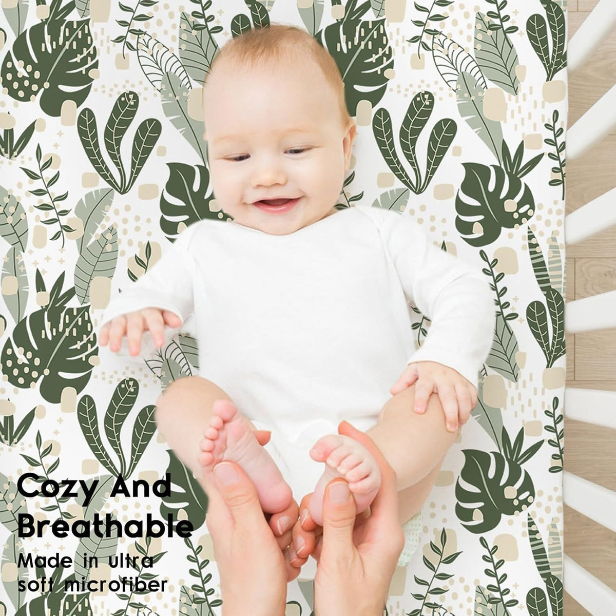 Yoofoss Pack and Play Sheets Fitted, Mini Crib Sheets 2-Pack for Pack N Play Mattress, Stretchy